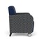 Lesro Siena Wide Guest Chair w/ Front Casters, Black Legs, MD Ink Back, MD Ink Seat, RS Echo Panels SN1201 - alternate 3